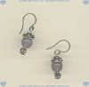 Bali sterling silver, Lavender chaldedony and Iolite Earrings - Click for a larger picture