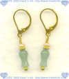 Gold fill (14K), Vermeil (24k/SS), Aventurine and Freshwater pearls Earrings - Click for a larger picture