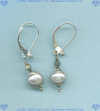 Freshwater pearls, Labradorite and Stering silver Earrings - Click for a larger picture