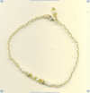 Citrine, Freshwater Pearl, and 14K/ Gold Fill Anklet. - Click for a larger picture