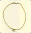 Gold fill rolo chain anklet with bead accents. - Click for a larger picture
