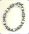 Bali sterling silver, freshwater pearls and amazonite Bracelet - Click for a larger picture