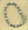 Sterling silver and Blue lace agate Bracelet - Click for a larger picture