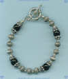 Black onyx and Sterling silver Bracelet - Click for a larger picture