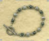 Hematite and Bali Sterling Silver Bracelet - Click for a larger picture