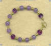 Amethyst Quartz, Lavender Jade and 14K Gold Fill Bracelet - Click for a larger picture