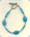 Sterling Silver and Turquoise Bracelet - Click for a larger picture