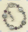 Fluorite and Sterling silver Bracelet - Click for a larger picture