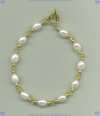 14K/Gold Fill, Freshwater Pearls and Citrine Bracelet - Click for a larger picture