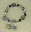 Sterling siler, Blue Goldstone and Iolite Bracelet - Click for a larger picture