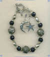 Sterling silver, Blue Goldstone and Laboradorite Bracelet - Click for a larger picture