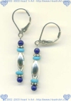 Lapis lazuli, turquoise and sterling silver Earrings - Click for a larger picture