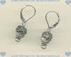 Bali sterling silver, freshwater pearls and sterling silver leverback ear wire Earrings - Click for a larger picture
