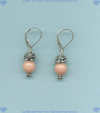 Sterling silver and Jade (dyed pink) Earrings - Click for a larger picture