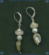 Bali sterling silver, Moonstone and Abalone Earrings - Click for a larger picture