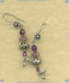 Amethyst, Lavender Jasper and Sterling Silver Earrings - Click for a larger picture