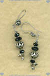 Black onyx and Sterling silver Earrings - Click for a larger picture