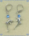 Sterling silver and Optic glass Earrings - Click for a larger picture
