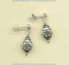 Sterling silver lady bug beads on ball stud earrings.				
 - Click for a larger picture