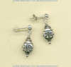 Sterling silver lady bug beads on ball stud earrings.				
 - Click for a larger picture