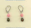 Sterling silver leverback earrings with rhodocrosite and garnet gemstones.				
 - Click for a larger picture