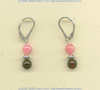 Sterling silver leverback earrings with rhodocrosite and garnet gemstones.				
 - Click for a larger picture