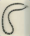 Black onyx and Bali sterling silver Necklace - Click for a larger picture