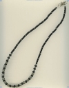 Black onyx and Bali sterling silver beads Necklace - Click for a larger picture