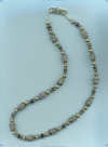 Bali sterling silver beads, hook clasp, lavender chaldedony and iolite Necklace - Click for a larger picture