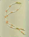 Freshwater pearls, coral and Gold vermeil Necklace - Click for a larger picture
