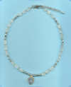 Rainbow moonstone and Sterling silver Necklace - Click for a larger picture