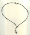 Hematite and Bali sterling silver Necklace - Click for a larger picture