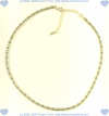 Two tone gold fill and sterling silver necklace with 3 inch extender. - Click for a larger picture