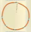 Natural coral heishi, and freshwater pearl necklace with handmade silver beads and 2 inch extender. - Click for a larger picture