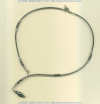 Hematite slide necklace with handmade sterling silver accent beads and toggle clasp.
- Click for a larger picture