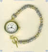 Two-tone Sterling Silver and Gold Fill
Beaded Bracelet Watch - Click for a larger picture