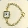 Citrine Semiprecious Gemstone and 14K/Gold Fill Watch. - Click for a larger picture