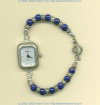 Lapis lazuli gemstone and Bali sterling silver bead watch.				
 - Click for a larger picture