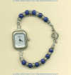 Lapis lazuli gemstone and Bali sterling silver bead watch.				
 - Click for a larger picture