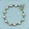 Freshwater pearls, Labradorite and Sterling silver Bracelet - Click for a larger picture