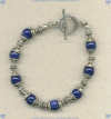 Lapis Lazuli and Sterling Silver Bracelet - Click for a larger picture