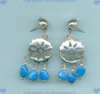 Sterling silver and Turquoise (stabilized, Sleeping Beauty mine) Earrings - Click for a larger picture