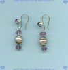 Sterling silver, Freshwater pearls and Amethyst Earrings - Click for a larger picture