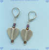 Sterling silver, Amethyst and Garnet Earrings - Click for a larger picture
