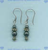Bali sterling silver and Hematite Earrings - Click for a larger picture