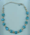 Turquoise and Bali sterling silver Necklace - Click for a larger picture