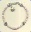 Cebu Beauty Shell Heishi and Thai Hill Tribe Silver Anklet. - Click for a larger picture