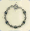 Dumorite and sterling silver bracelet. - Click for a larger picture