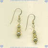 Gold fill bead and coil French hook beaded earrings. - Click for a larger picture