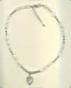 Rainbow Moonstone and Sterling Silver Necklace - Click for a larger picture